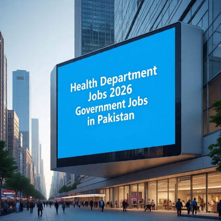Health Department Jobs 2026 Government Jobs in Pakistan