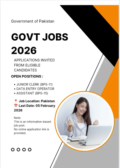 Government Jobs 2026 Pakistan Latest Public Sector Vacancies