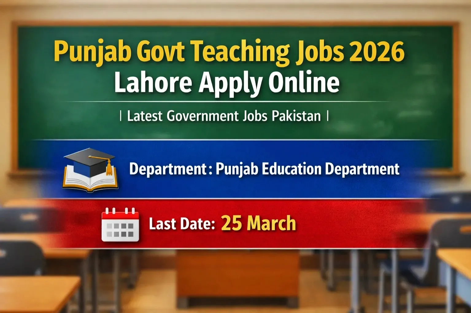 Punjab Govt Teaching Jobs 2026 Lahore Apply Online