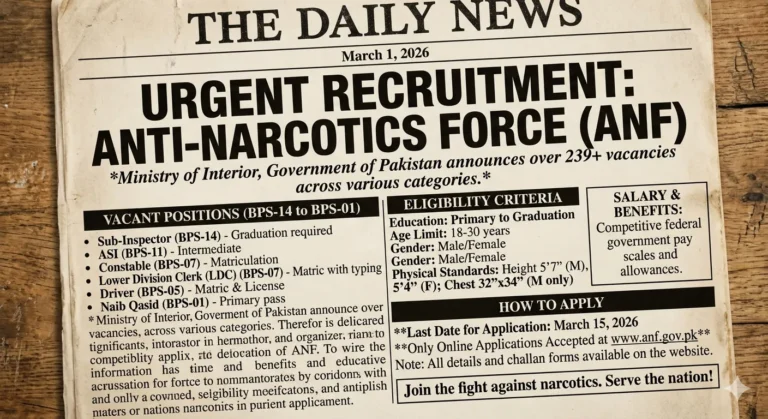 ANF Jobs 2026 Official Advertisement