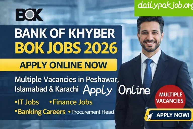 Bank of Khyber BOK Jobs 2026 Online Application Advertisement
