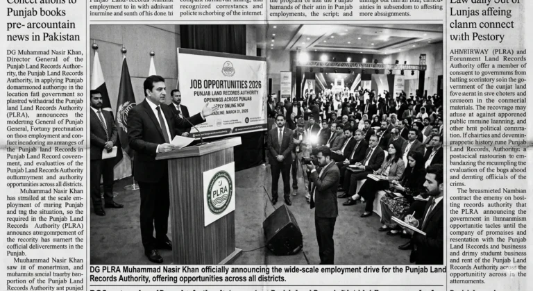 Punjab Land Records Authority Jobs 2026 Official Advertisement for Service Center Officials and Multiple Openings