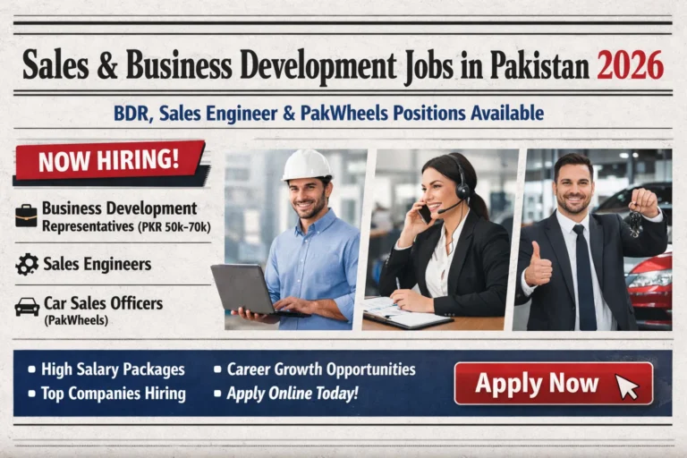 Sales & Business Development Jobs in Pakistan 2026 ad with apply now