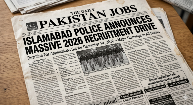 Islamabad Police Jobs 2026 Official Advertisement.